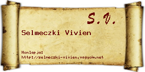 Selmeczki Vivien névjegykártya
